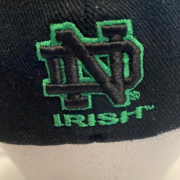 Notre Dame fighting Irish black and green Shamrock baseball hat cap Zephyr Zhat - Picture 7 of 9